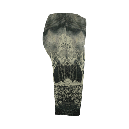 The dark side, skulls Hestia Cropped Leggings (Model L03)