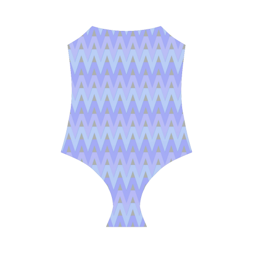 Cool Blues and Chevrons Strap Swimsuit ( Model S05)