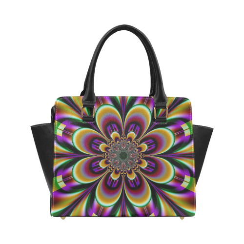 Purple Dream Mandala Flower Classic Shoulder Handbag (Model 1653)