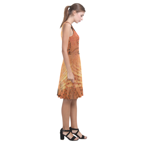 Awesome, cute foal with floral elements Atalanta Casual Sundress(Model D04)