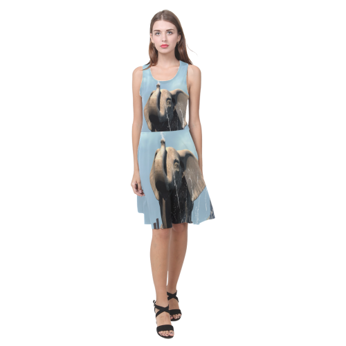 Elephant on a jetty Atalanta Casual Sundress(Model D04)