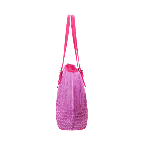 Pink Python Leather Tote Bag/Large (Model 1651)