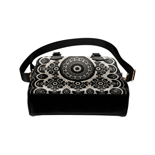 Black Lace Shoulder Handbag (Model 1634)
