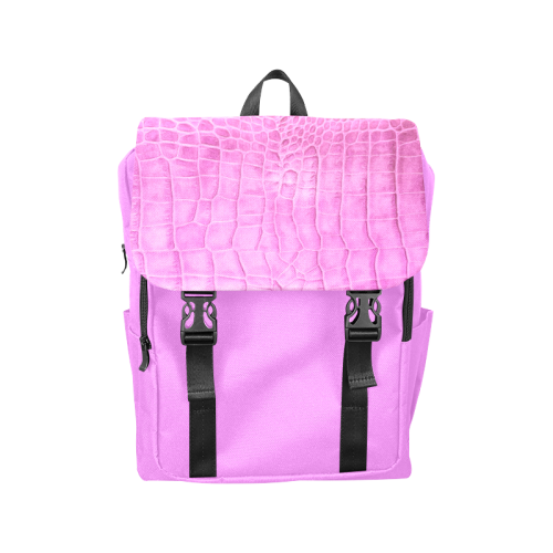 Pink Python Casual Shoulders Backpack (Model 1623)