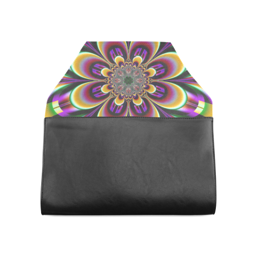 Purple Dream Mandala Flower Clutch Bag (Model 1630)