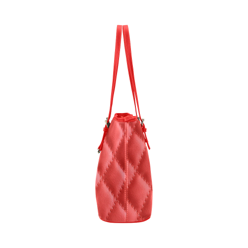 Red leather ! Leather Tote Bag/Large (Model 1651)
