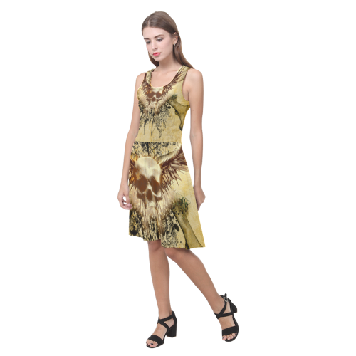 Amazing skull, wings and grunge Atalanta Casual Sundress(Model D04)