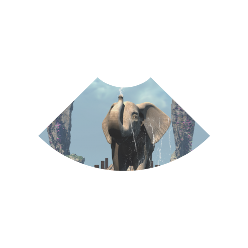 Elephant on a jetty Atalanta Casual Sundress(Model D04)