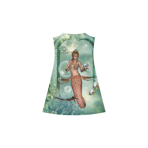 Beautiful mermaid fith butterflyfish Alcestis Slip Dress (Model D05)