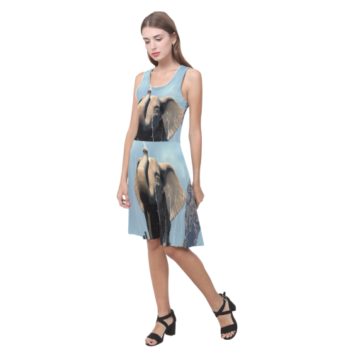 Elephant on a jetty Atalanta Casual Sundress(Model D04)