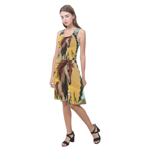 Wonderful horse with bird Atalanta Casual Sundress(Model D04)