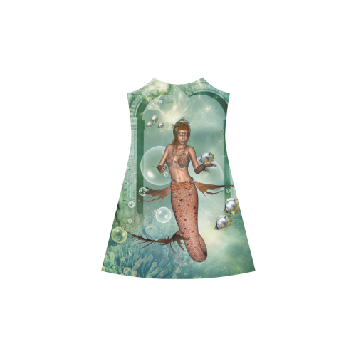 Beautiful mermaid fith butterflyfish Alcestis Slip Dress (Model D05)