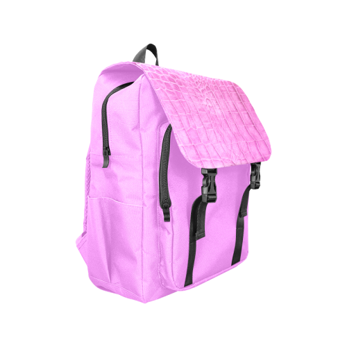 Pink Python Casual Shoulders Backpack (Model 1623)