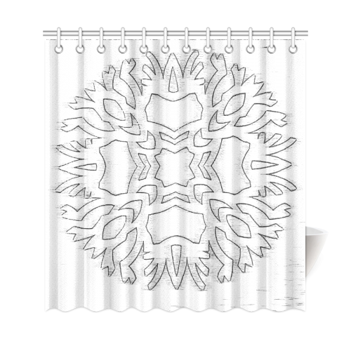 Scratchy Snowflake Shower Curtain 69"x72"