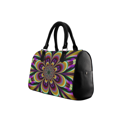 Purple Dream Mandala Flower Boston Handbag (Model 1621)