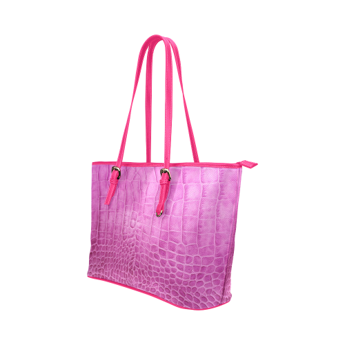 Pink Python Leather Tote Bag/Large (Model 1651)