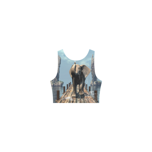 Elephant on a jetty Atalanta Casual Sundress(Model D04)