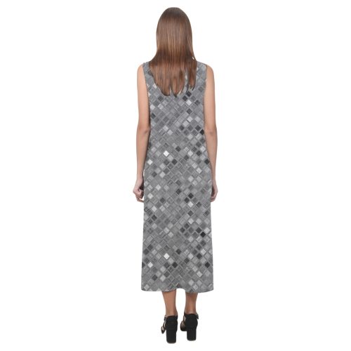 Pretty Tiles Phaedra Sleeveless Open Fork Long Dress (Model D08)