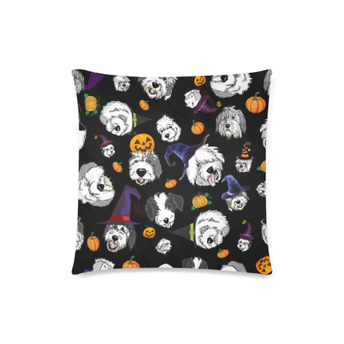 Halloween OES faces black Custom Zippered Pillow Case 18"x18"(Twin Sides)