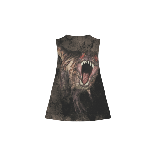 Tyrannosaurus rex dinosaur the king tyrant lizard Alcestis Slip Dress (Model D05)