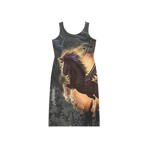 The dark pegasus Phaedra Sleeveless Open Fork Long Dress (Model D08)