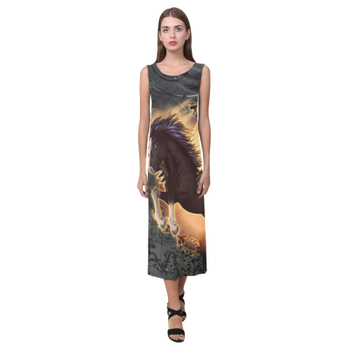 The dark pegasus Phaedra Sleeveless Open Fork Long Dress (Model D08)