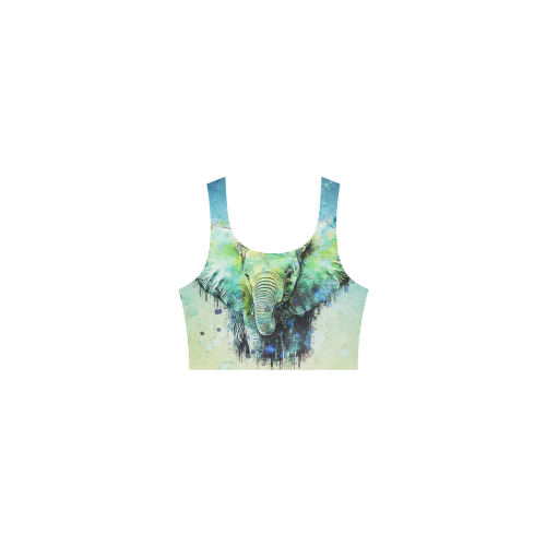 watercolor elephant Atalanta Casual Sundress(Model D04)