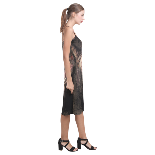 Tyrannosaurus rex dinosaur the king tyrant lizard Alcestis Slip Dress (Model D05)