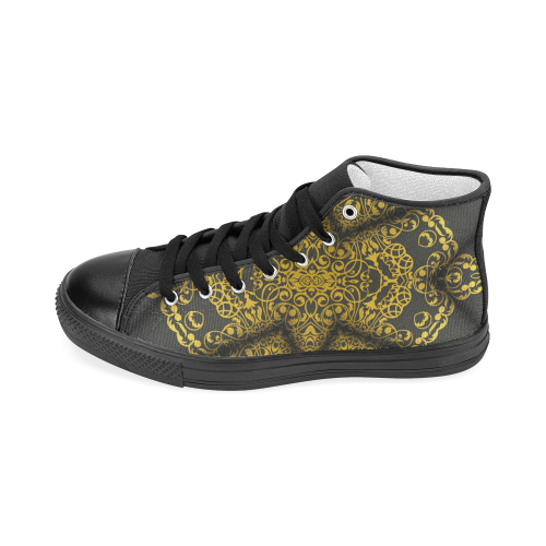 magic mandala Men’s Classic High Top Canvas Shoes (Model 017)