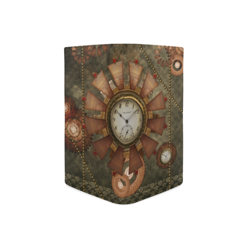 Steampunk, wonderful clocks in noble design Women's Leather Wallet (Model 1611)