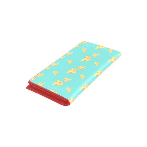 Pizza slices   - pizza and slice Women's Leather Wallet (Model 1611)