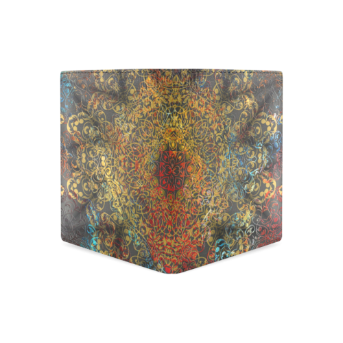 magic mandala Men's Leather Wallet (Model 1612)