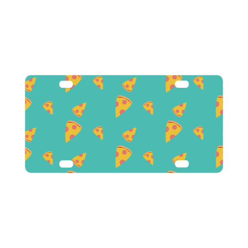 Pizza slices   - pizza and slice Classic License Plate