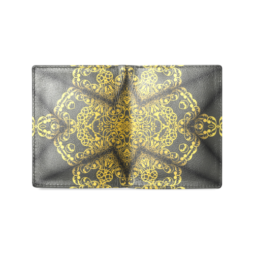 magic mandala Men's Leather Wallet (Model 1612)