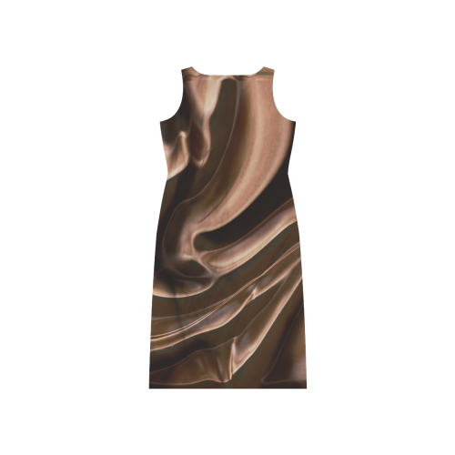Molten chocolate by Martina Webster Phaedra Sleeveless Open Fork Long Dress (Model D08)