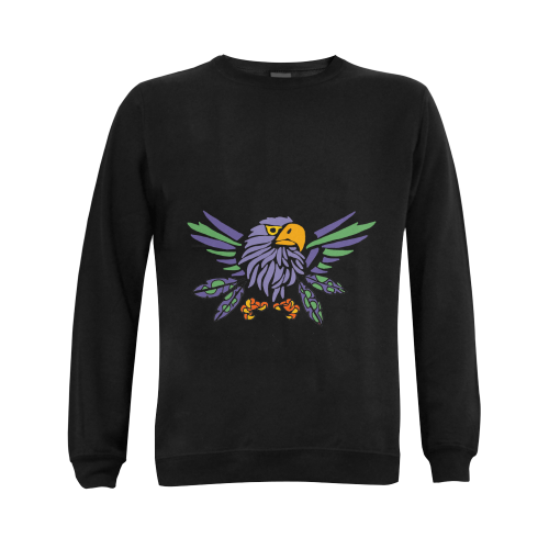 Eagle and Feathers Abstract Gildan Crewneck Sweatshirt(NEW) (Model H01)