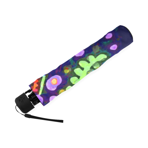 French Vintage Floral Wallpaper Art Foldable Umbrella (Model U01) | ID