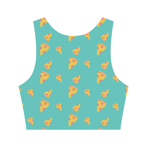 Pizza slices   - pizza and slice Women's Crop Top (Model T42)