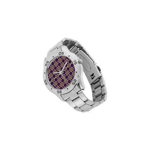 Purple Men's Stainless Steel Analog Watch(Model 108)