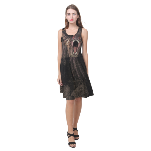 Tyrannosaurus rex dinosaur the king tyrant lizard Atalanta Casual Sundress(Model D04)