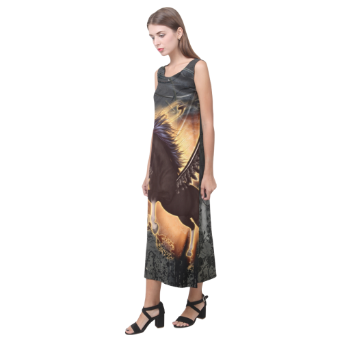 The dark pegasus Phaedra Sleeveless Open Fork Long Dress (Model D08)