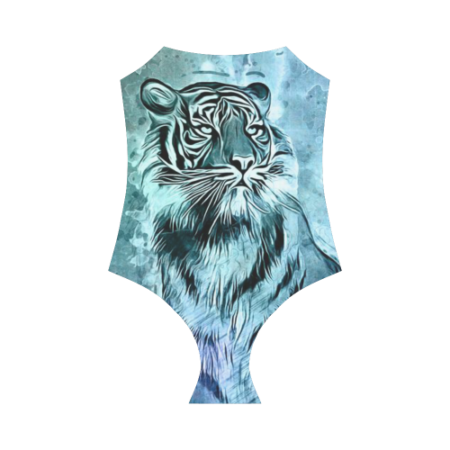 Watercolor Tiger Strap Swimsuit ( Model S05)
