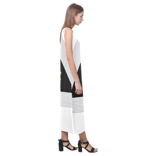 Golden scarab Phaedra Sleeveless Open Fork Long Dress (Model D08)