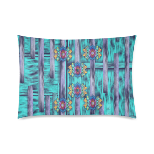 Lace and fantasy rainbow florals landscape Custom Zippered Pillow Case 20"x30"(Twin Sides)