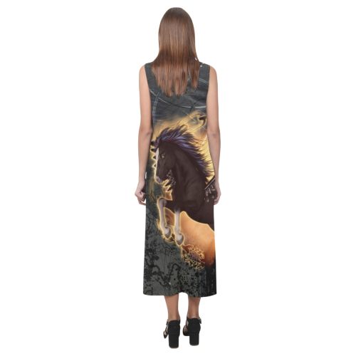 The dark pegasus Phaedra Sleeveless Open Fork Long Dress (Model D08)