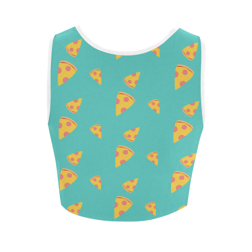 Pizza slices   - pizza and slice Women's Crop Top (Model T42)