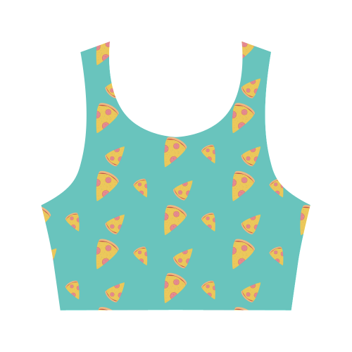 Pizza slices   - pizza and slice Women's Crop Top (Model T42)