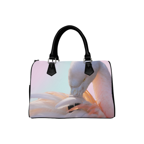 Flamingo Pink Mint Boston Handbag (Model 1621)