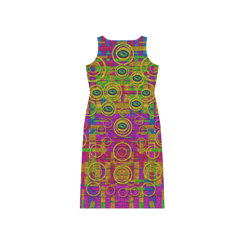 Carpe Diem in rainbows Phaedra Sleeveless Open Fork Long Dress (Model D08)