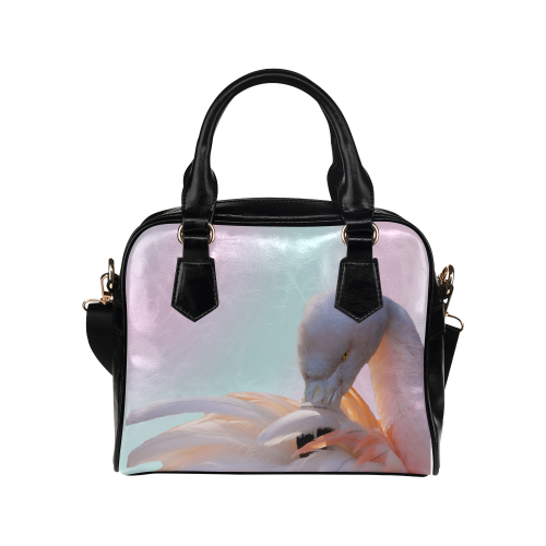 Flamingo Pink Mint Shoulder Handbag (Model 1634)
